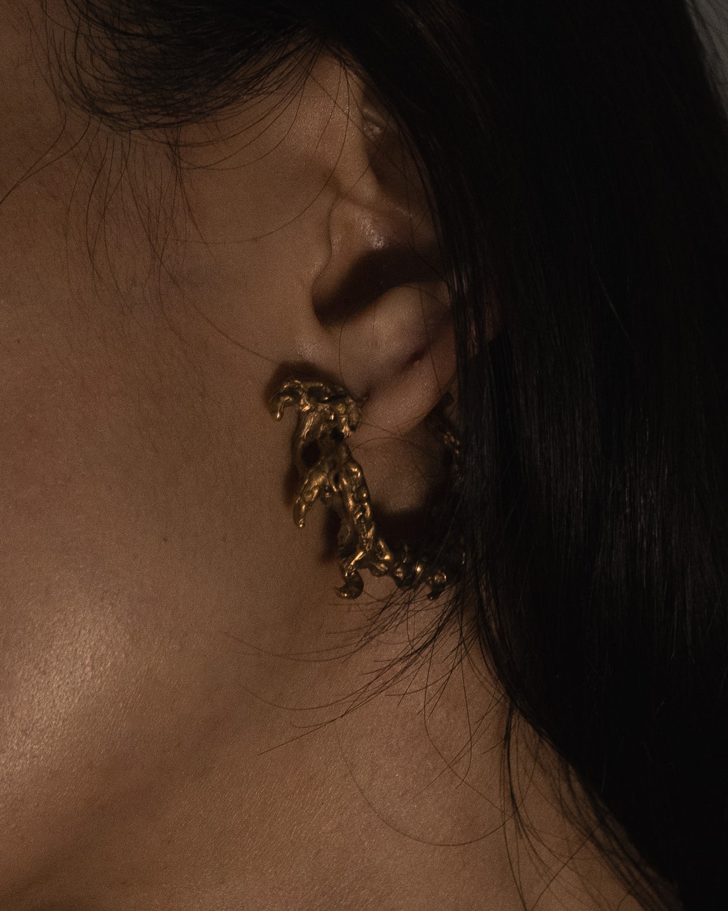 Gold Head Earring