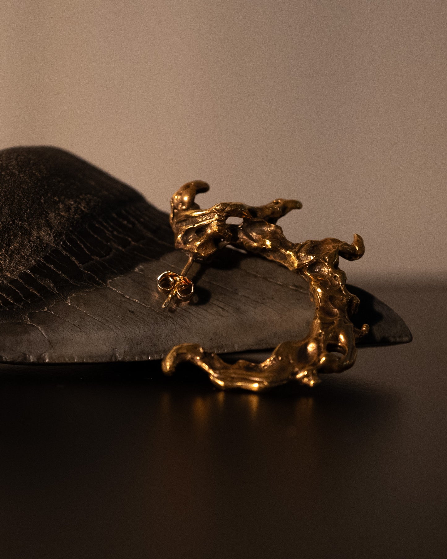 Gold Head Earring