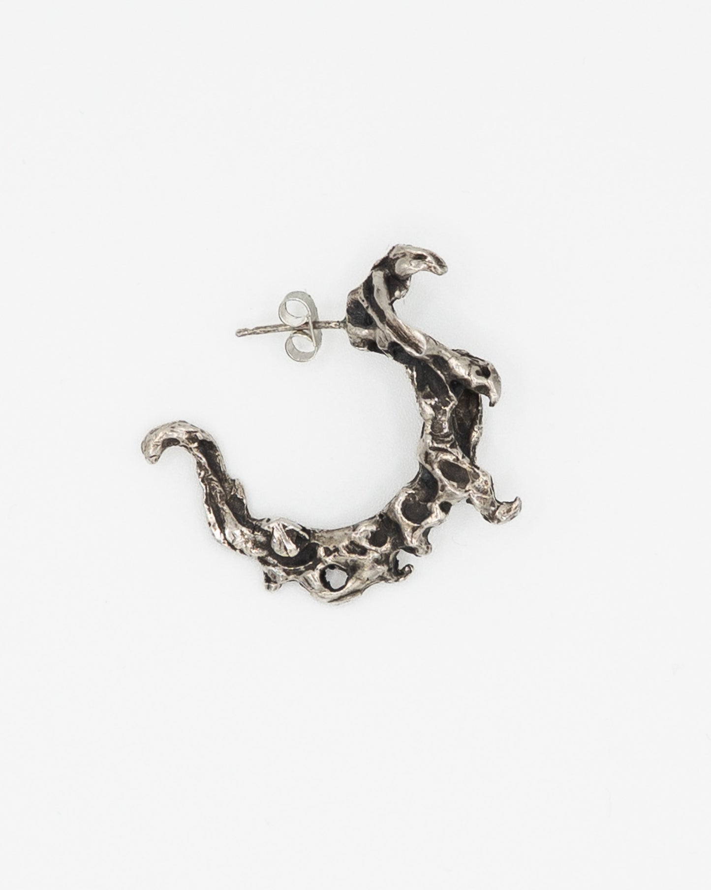 Silver Head Earring
