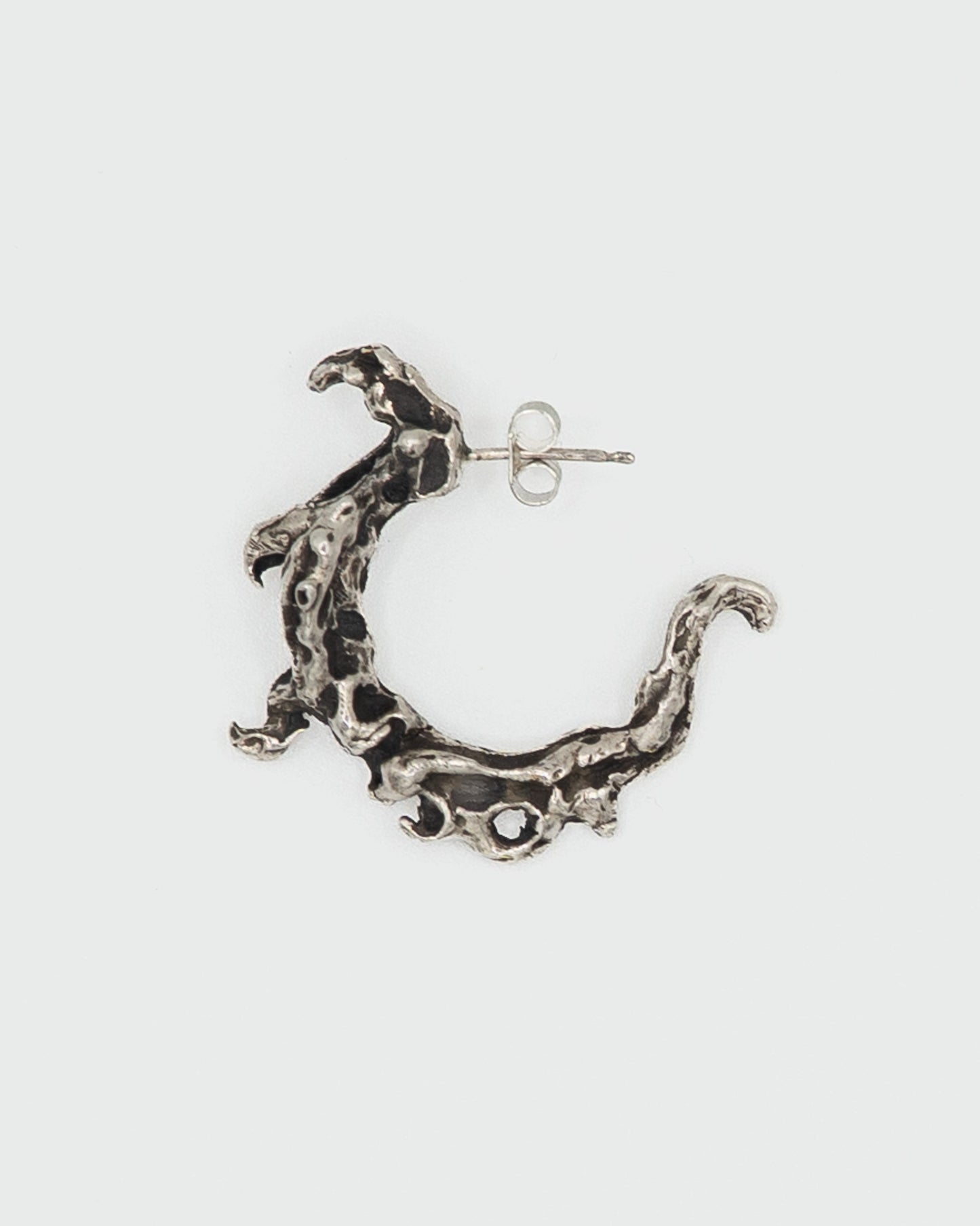 Silver Head Earring